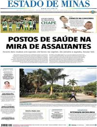 Capa do jornal Estado de Minas 29/11/2017