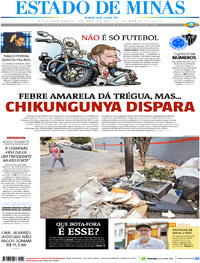 Capa do jornal Estado de Minas 30/03/2017