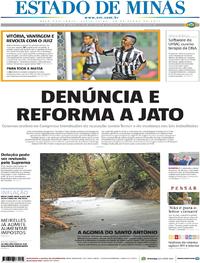 Capa do jornal Estado de Minas 30/06/2017