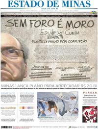 Capa do jornal Estado de Minas 31/03/2017