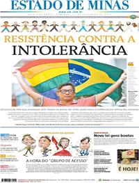 Capa do jornal Estado de Minas 31/12/2017