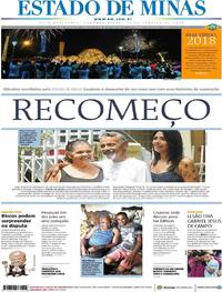 Capa do jornal Estado de Minas 01/01/2018
