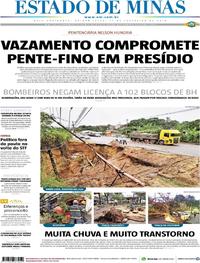 Capa do jornal Estado de Minas 01/02/2018