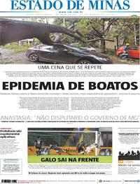Capa do jornal Estado de Minas 01/03/2018