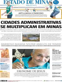 Capa do jornal Estado de Minas 01/04/2018