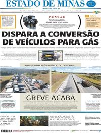 Capa do jornal Estado de Minas 01/06/2018
