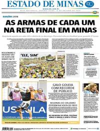 Capa do jornal Estado de Minas 01/10/2018