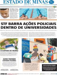 Capa do jornal Estado de Minas 01/11/2018