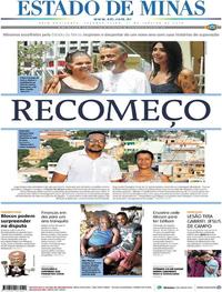Capa do jornal Estado de Minas 02/01/2018