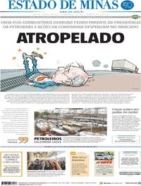 Capa do jornal Estado de Minas 02/06/2018