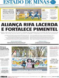 Capa do jornal Estado de Minas 02/08/2018