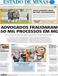 Capa do jornal Estado de Minas 02/12/2018