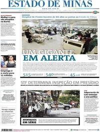 Capa do jornal Estado de Minas 03/01/2018