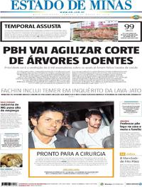 Capa do jornal Estado de Minas 03/03/2018