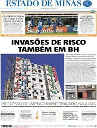 Capa do jornal Estado de Minas 03/05/2018