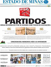 Capa do jornal Estado de Minas 03/08/2018