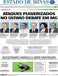 Capa do jornal Estado de Minas 03/10/2018