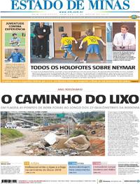 Capa do jornal Estado de Minas 04/03/2018