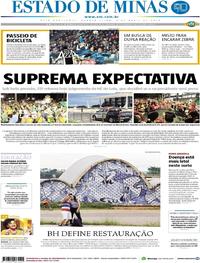 Capa do jornal Estado de Minas 04/04/2018