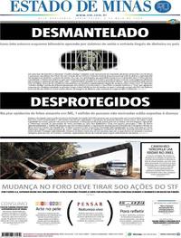 Capa do jornal Estado de Minas 04/05/2018