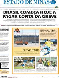Capa do jornal Estado de Minas 04/06/2018