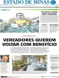 Capa do jornal Estado de Minas 04/10/2018