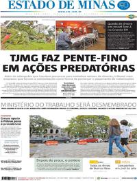 Capa do jornal Estado de Minas 04/12/2018
