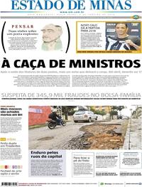 Capa do jornal Estado de Minas 05/01/2018