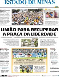 Capa do jornal Estado de Minas 05/02/2018