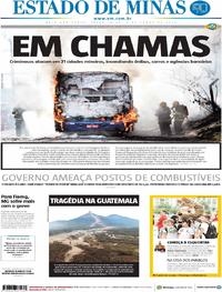 Capa do jornal Estado de Minas 05/06/2018