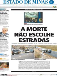 Capa do jornal Estado de Minas 05/08/2018