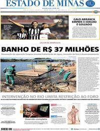 Capa do jornal Estado de Minas 06/05/2018