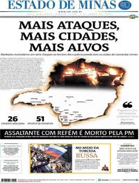 Capa do jornal Estado de Minas 06/06/2018
