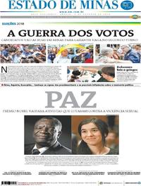 Capa do jornal Estado de Minas 06/10/2018