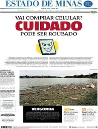Capa do jornal Estado de Minas 06/11/2018