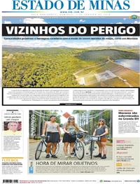 Capa do jornal Estado de Minas 07/01/2018