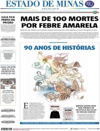 Capa do jornal Estado de Minas 07/03/2018