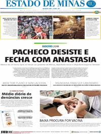Capa do jornal Estado de Minas 07/08/2018
