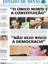 Capa do jornal Estado de Minas 07/11/2018