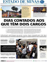 Capa do jornal Estado de Minas 08/05/2018