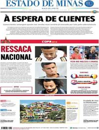 Capa do jornal Estado de Minas 08/07/2018