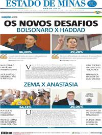 Capa do jornal Estado de Minas 08/10/2018
