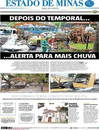Capa do jornal Estado de Minas 08/12/2018