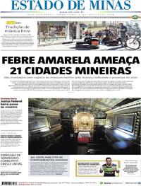 Capa do jornal Estado de Minas 09/01/2018