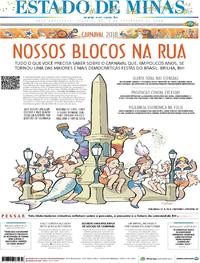 Capa do jornal Estado de Minas 09/02/2018