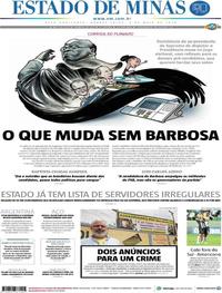 Capa do jornal Estado de Minas 09/05/2018