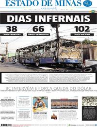Capa do jornal Estado de Minas 09/06/2018