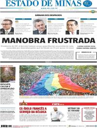 Capa do jornal Estado de Minas 09/07/2018