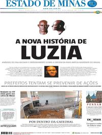 Capa do jornal Estado de Minas 09/11/2018