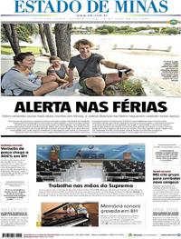 Capa do jornal Estado de Minas 10/01/2018